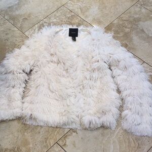White Faux Fur Jacket
